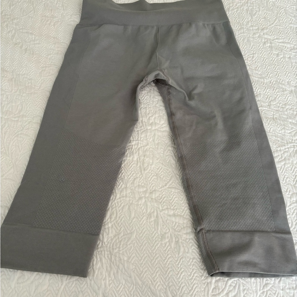 Medium Lulu Lemon gray tights.